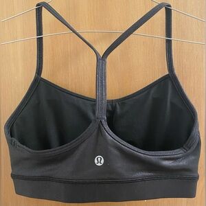 Lululemon Flow Y Nulu Bra *Light Support [Sz 4] | Radiate Foil Print Black